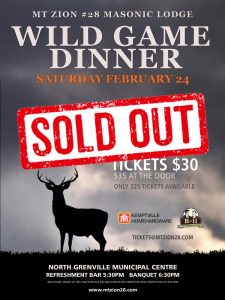Wild Game Dinner SOLD OUT